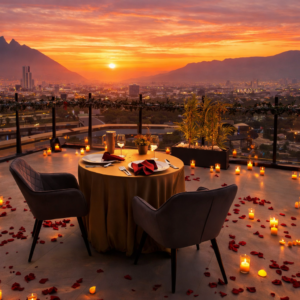Cena Romántica en Terraza Privada en Fundidora