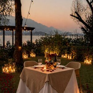 Cena romántica con vista a la presa en Santiago NL