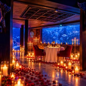Cena romántica en el Acuario