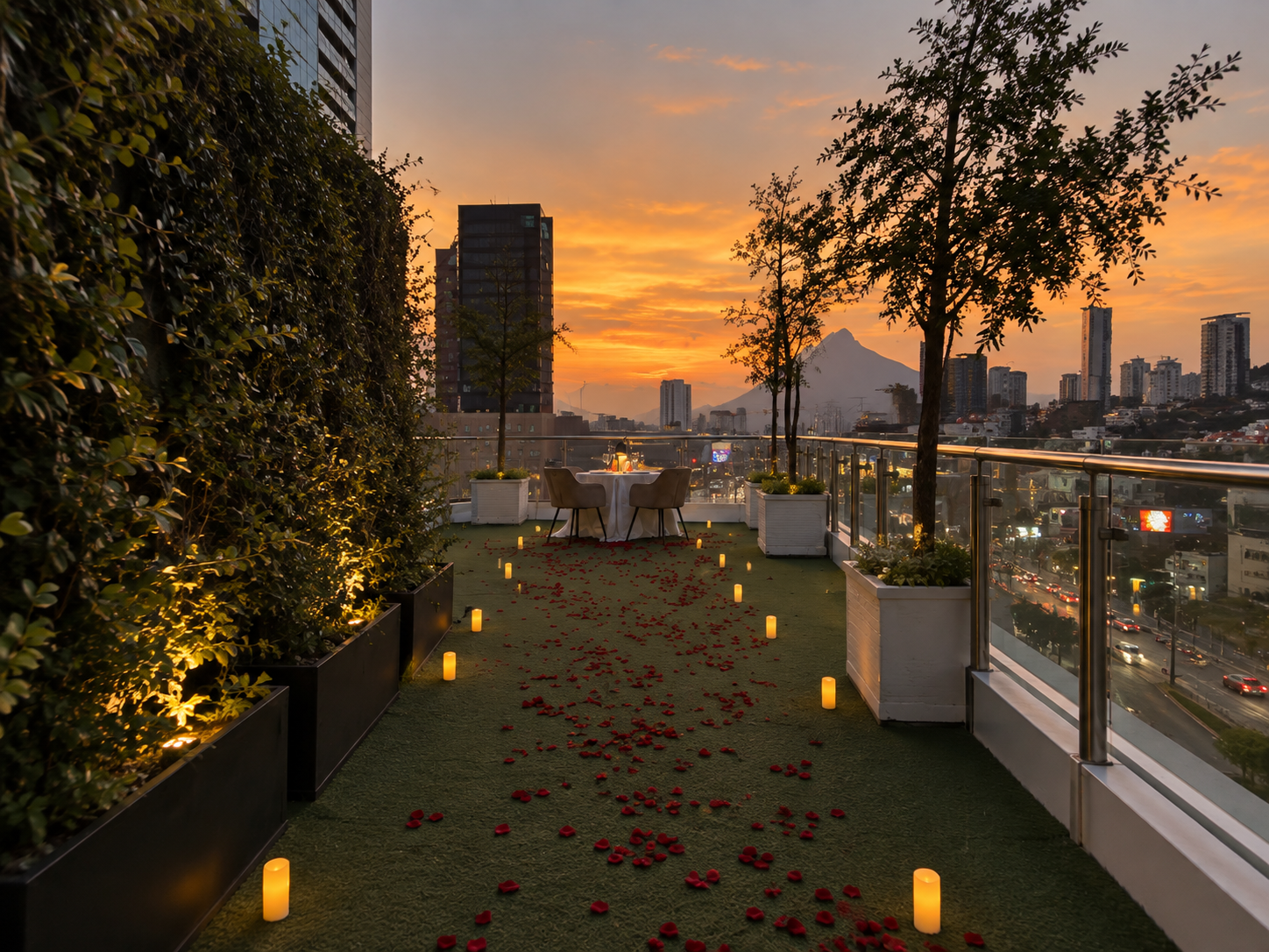 Cena romántica en terraza Metropolitan - Imagen 6