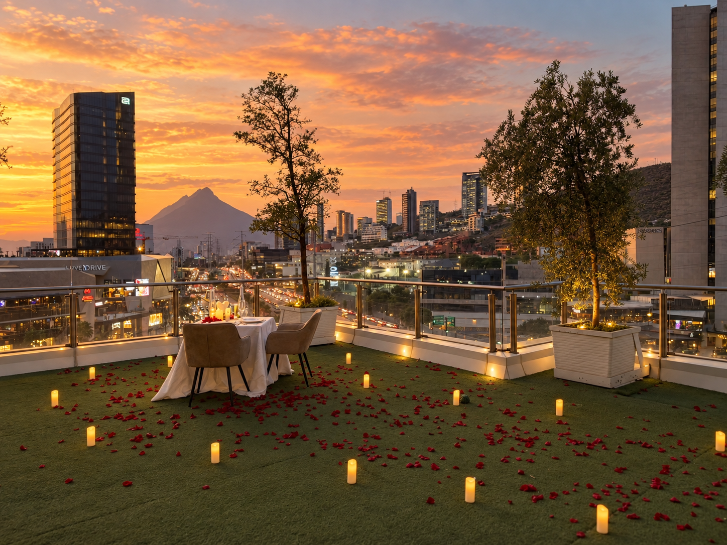 Cena romántica en terraza Metropolitan - Imagen 3