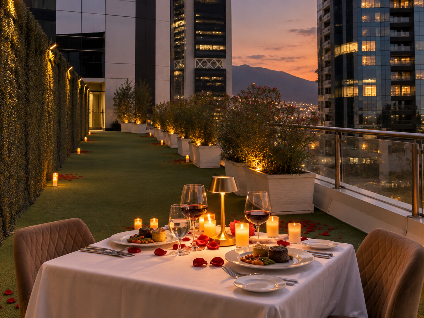 Cena romántica en terraza Metropolitan - Imagen 4