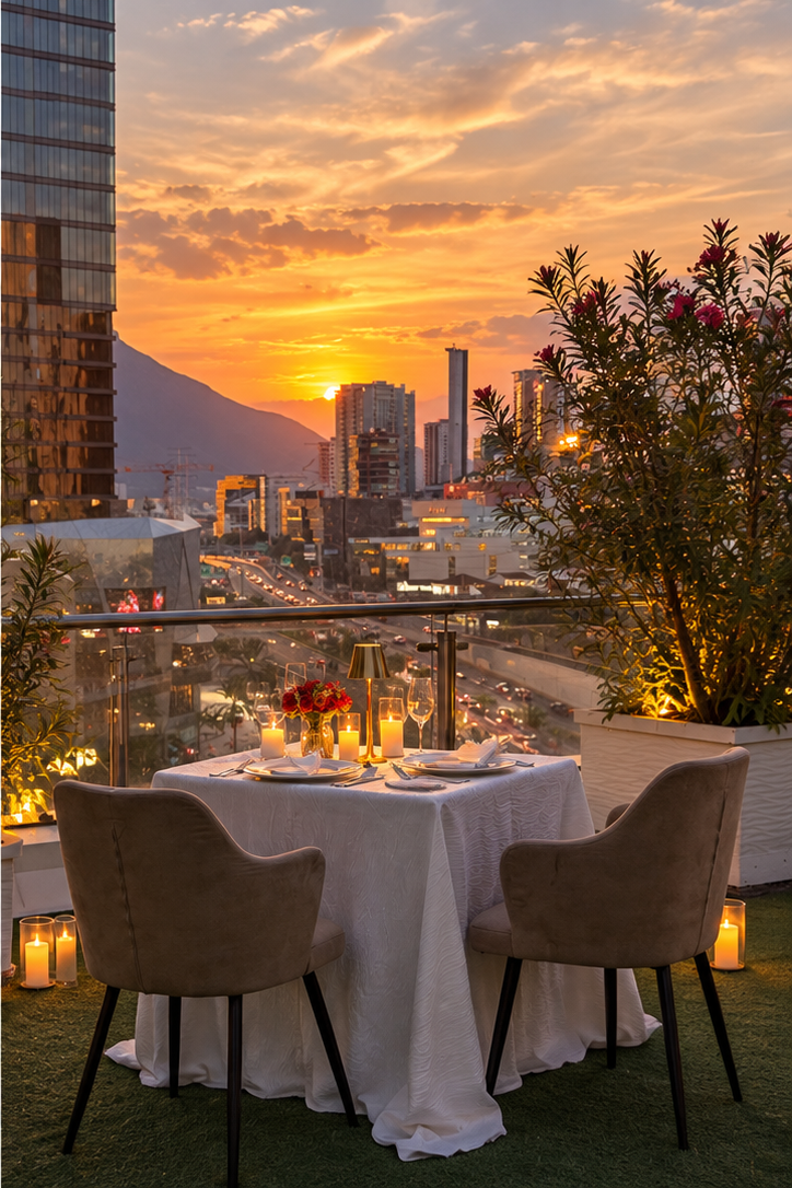 Cena romántica en terraza Metropolitan - Imagen 2
