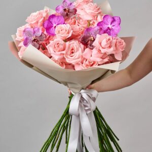 Bouquet de Rosas y Orquideas