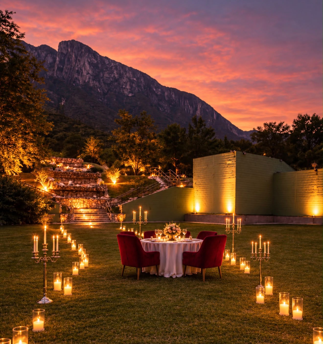 Cena romántica en jardines del helipuerto - Imagen 2