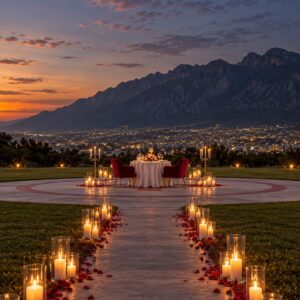 Cena romántica en helipuerto
