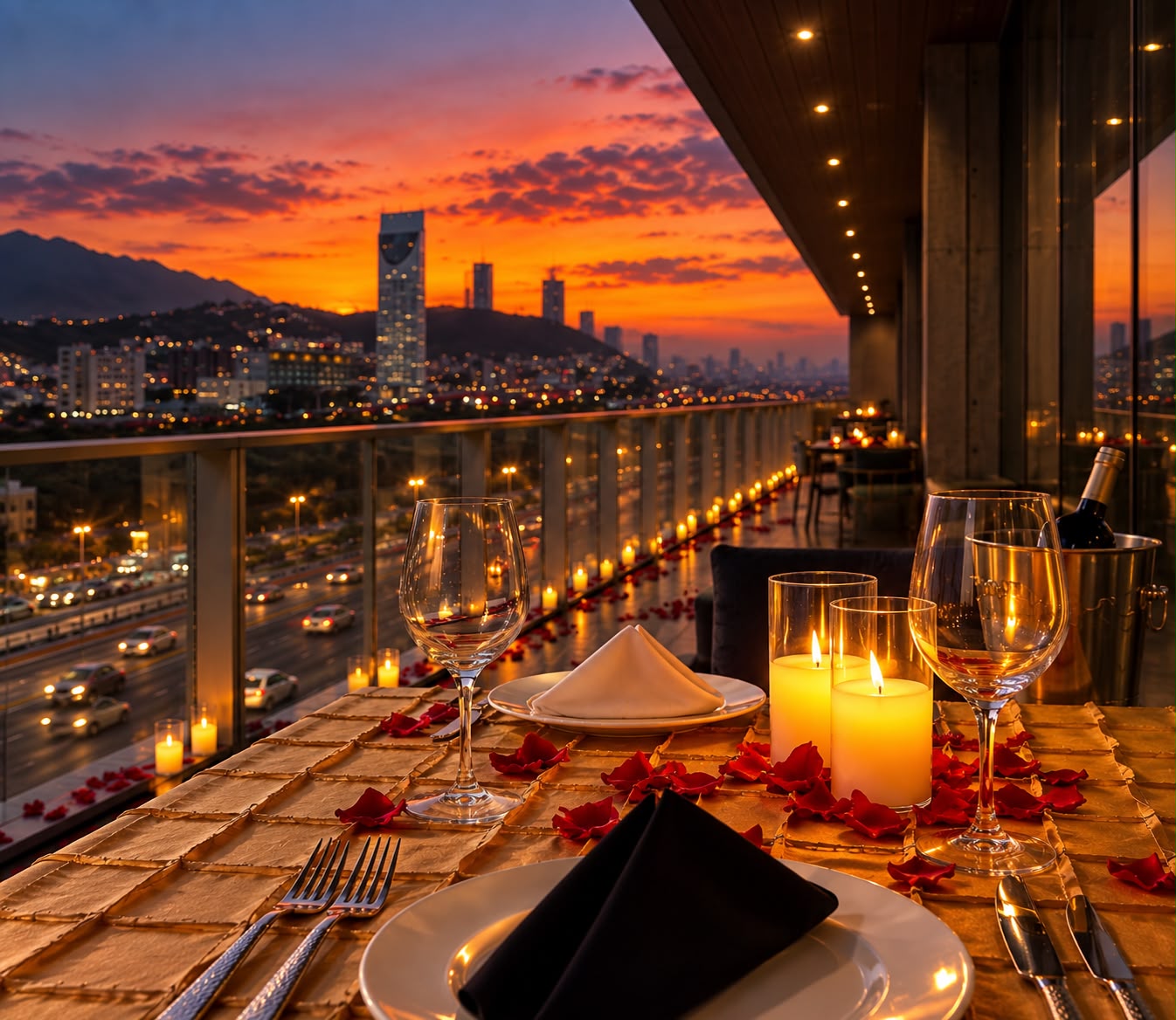 Cena romántica en terraza en Obispado - Imagen 2