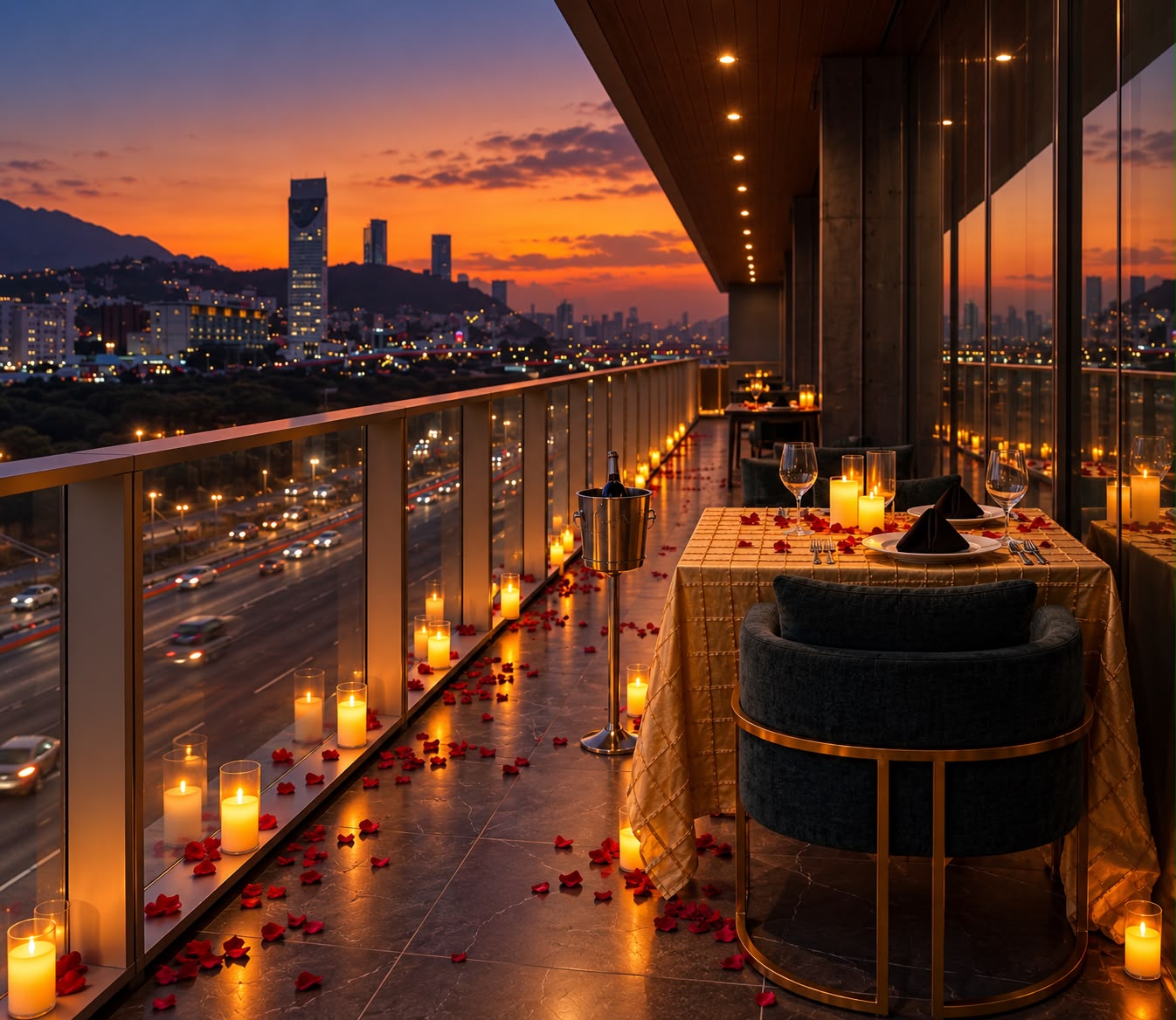 Cena romántica en terraza en Obispado - Imagen 4