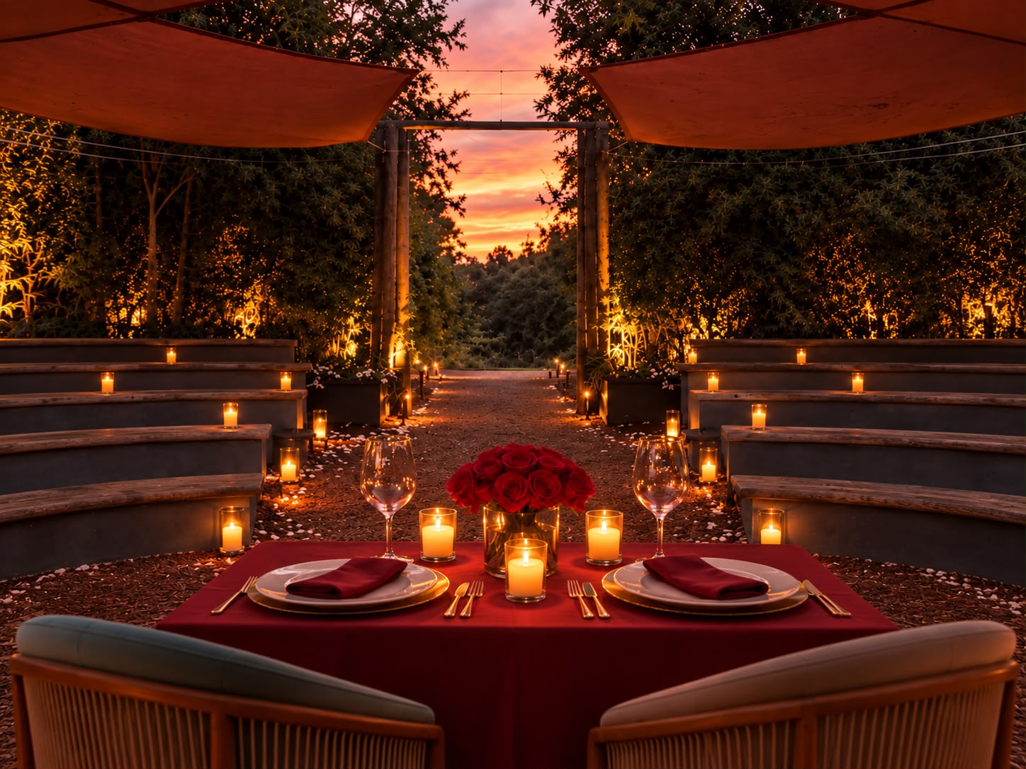 Cena romántica en Auditorio en la montaña - Imagen 8