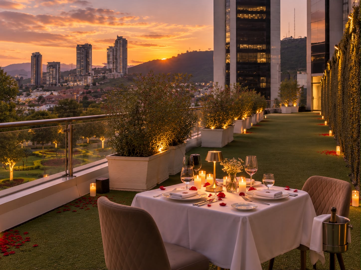 Cena romántica en terraza condominios en Metropolitan - Imagen 3