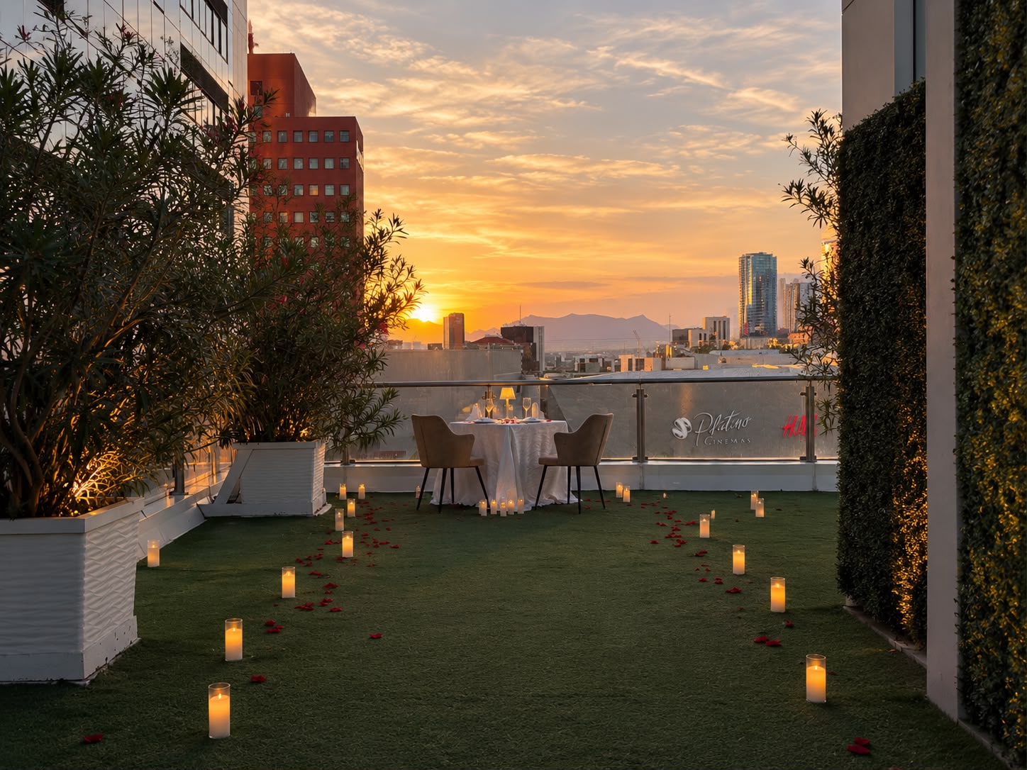 Cena romántica en terraza condominios en Metropolitan - Imagen 5