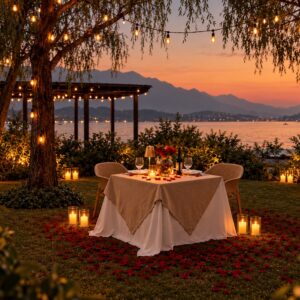 Cena romántica en Jardin lagos