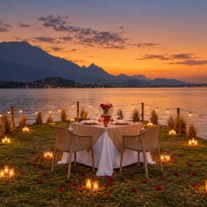 Cena romántica en isla privada