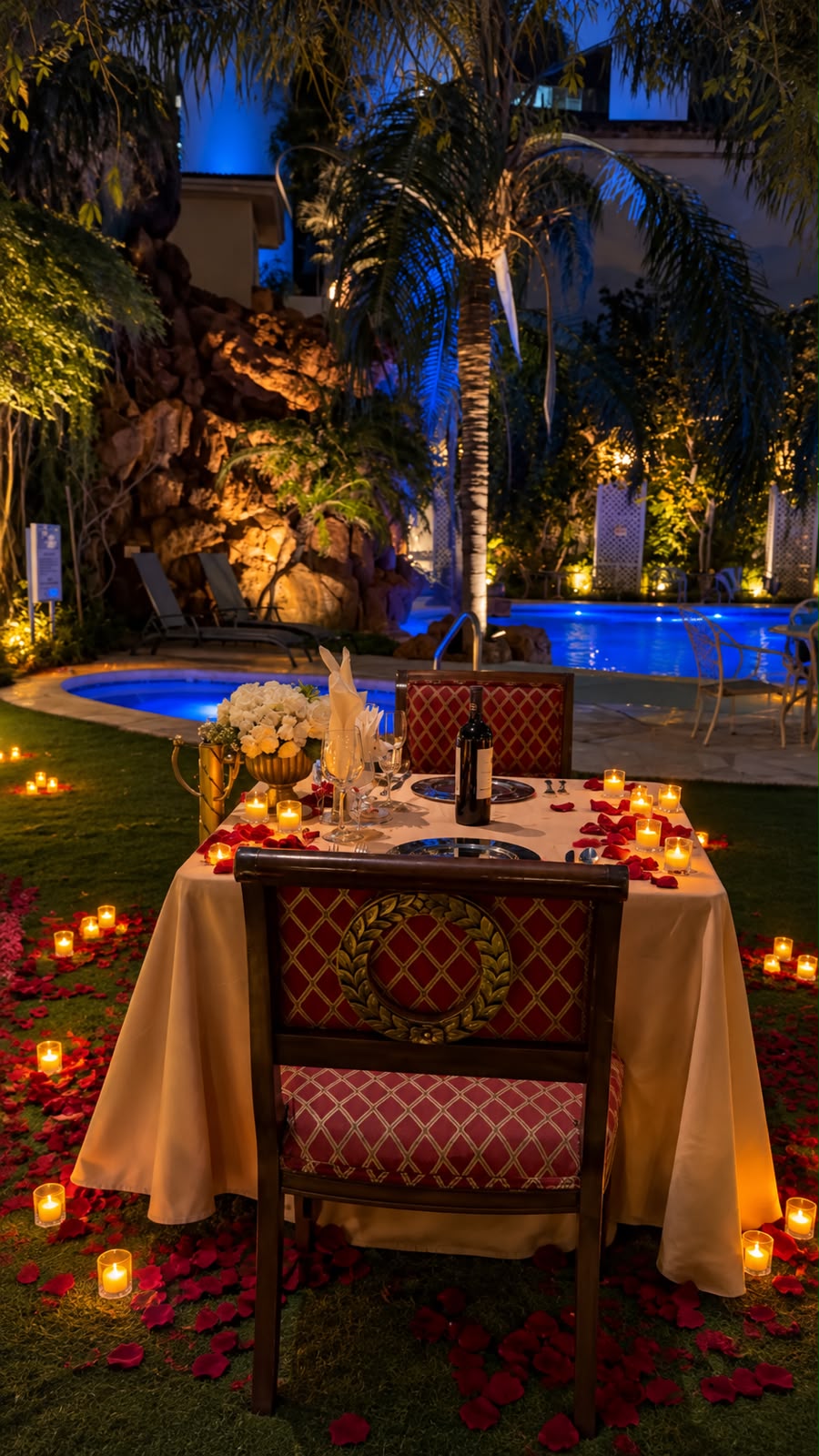 Cena romántica en Jardin en Valle Ote - Imagen 7