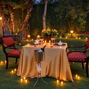 Cena romántica en Jardin en Valle Ote