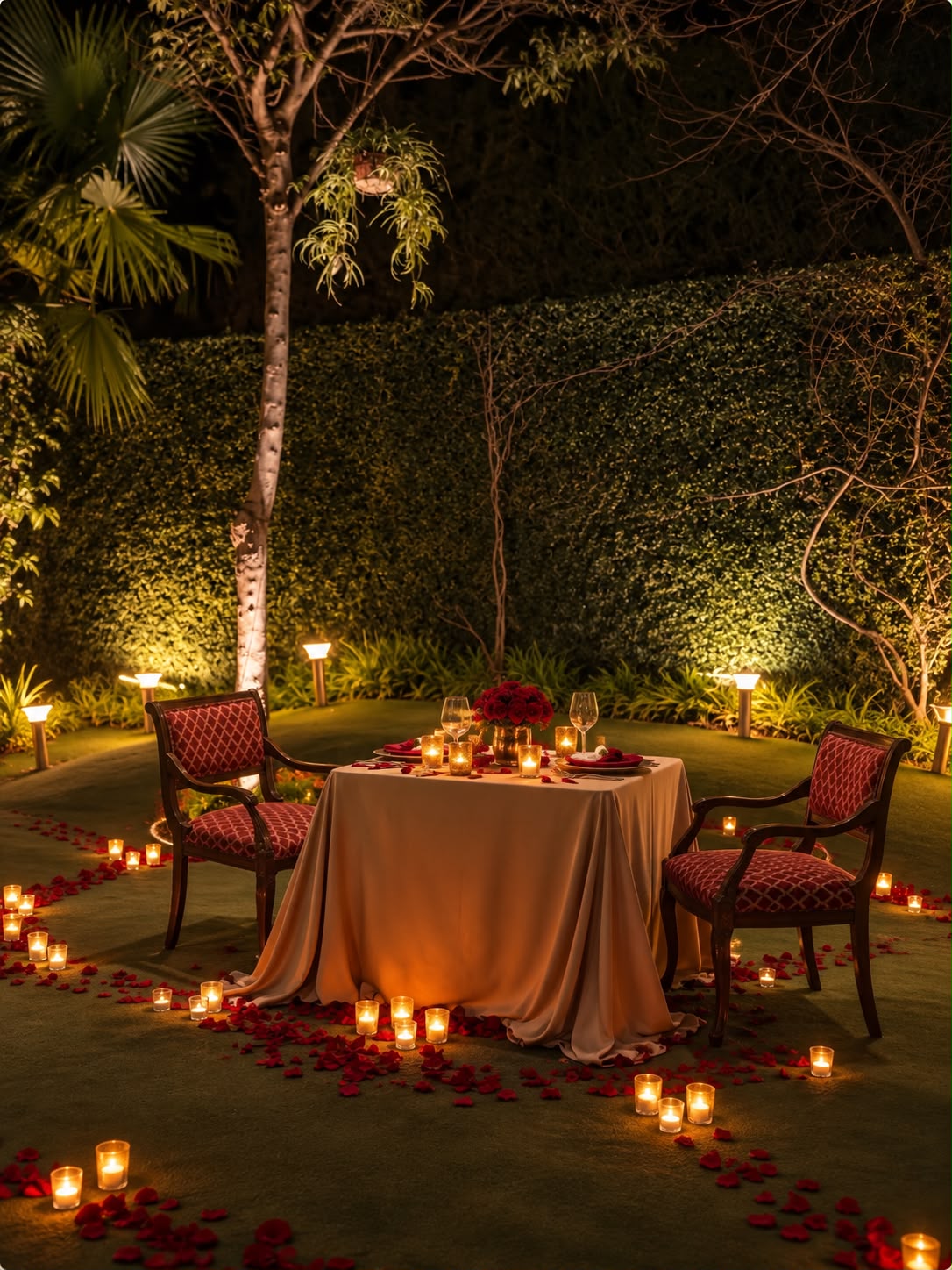 Cena romántica en Jardin en Valle Ote - Imagen 5