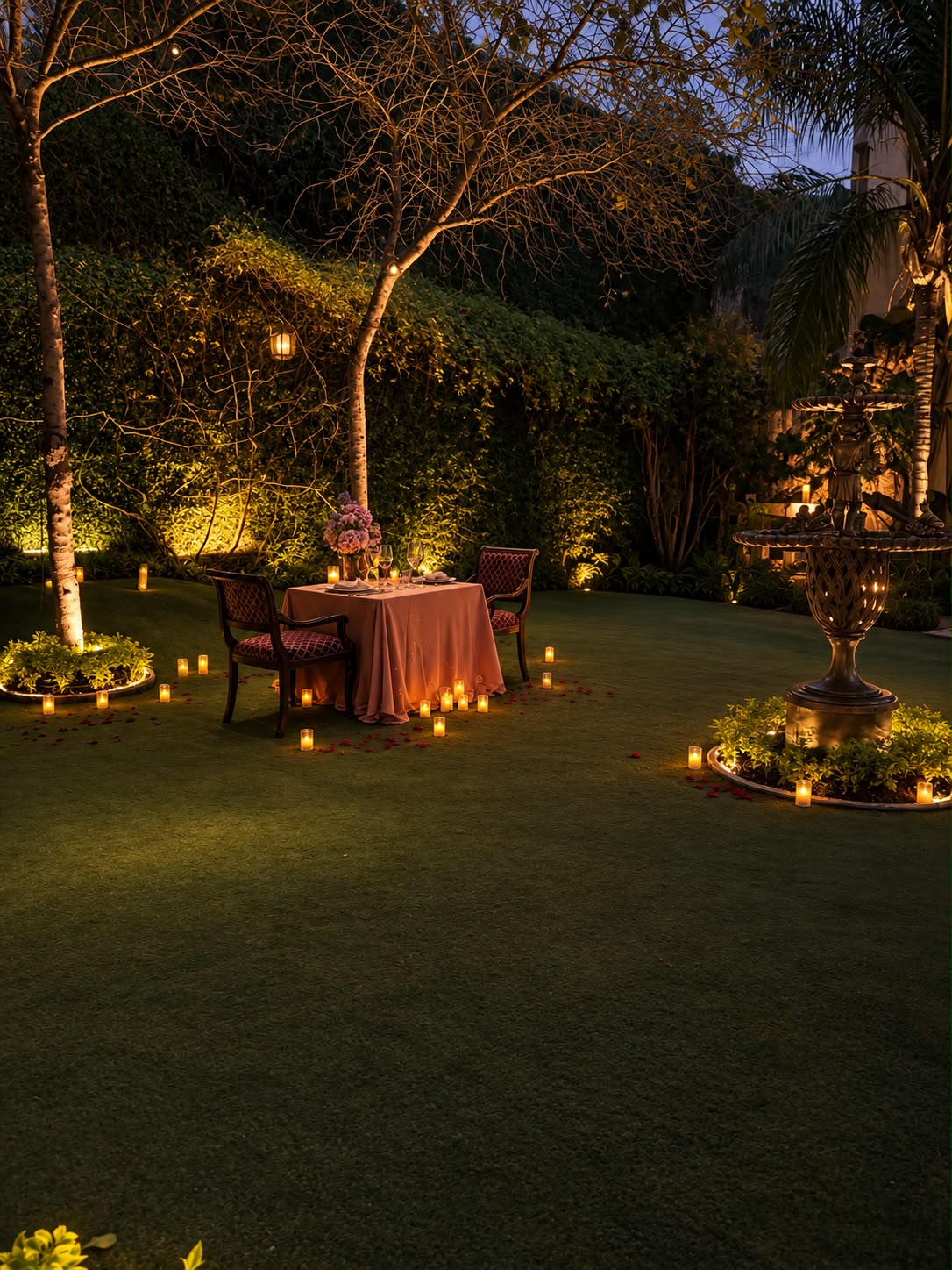Cena romántica en Jardin en Valle Ote - Imagen 3