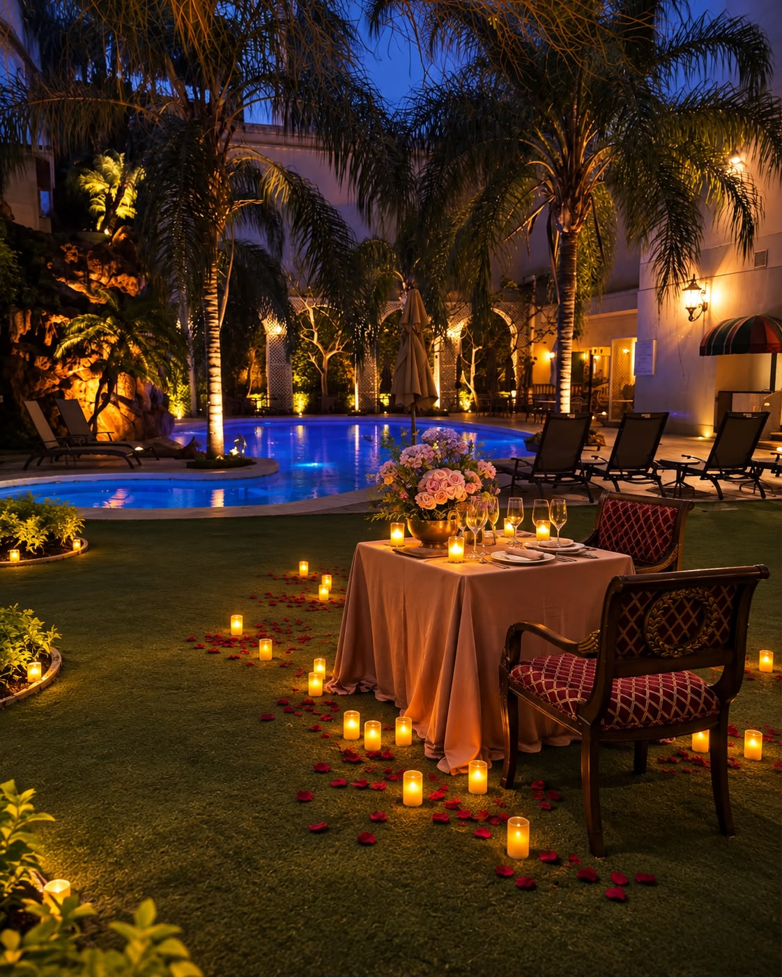 Cena romántica en Jardin en Valle Ote - Imagen 2